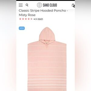 Sand Cloud Pink Hooded Poncho Dusty Pink